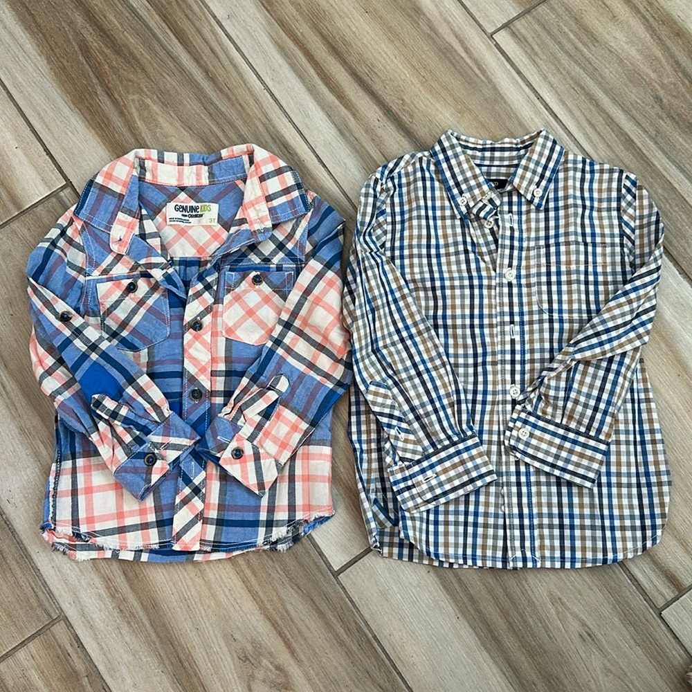 Boys cotton button downs size 3T